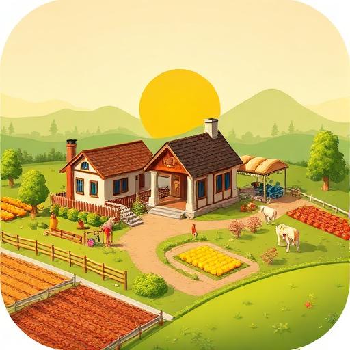 Sunrise Village - fattoria, villaggio rurale, campagna, agricoltura